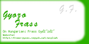 gyozo frass business card